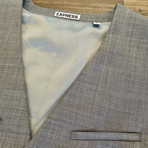 Express Slim Suit Vest Wool Blend - Picture 4 of 5